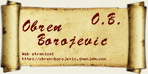 Obren Borojević vizit kartica